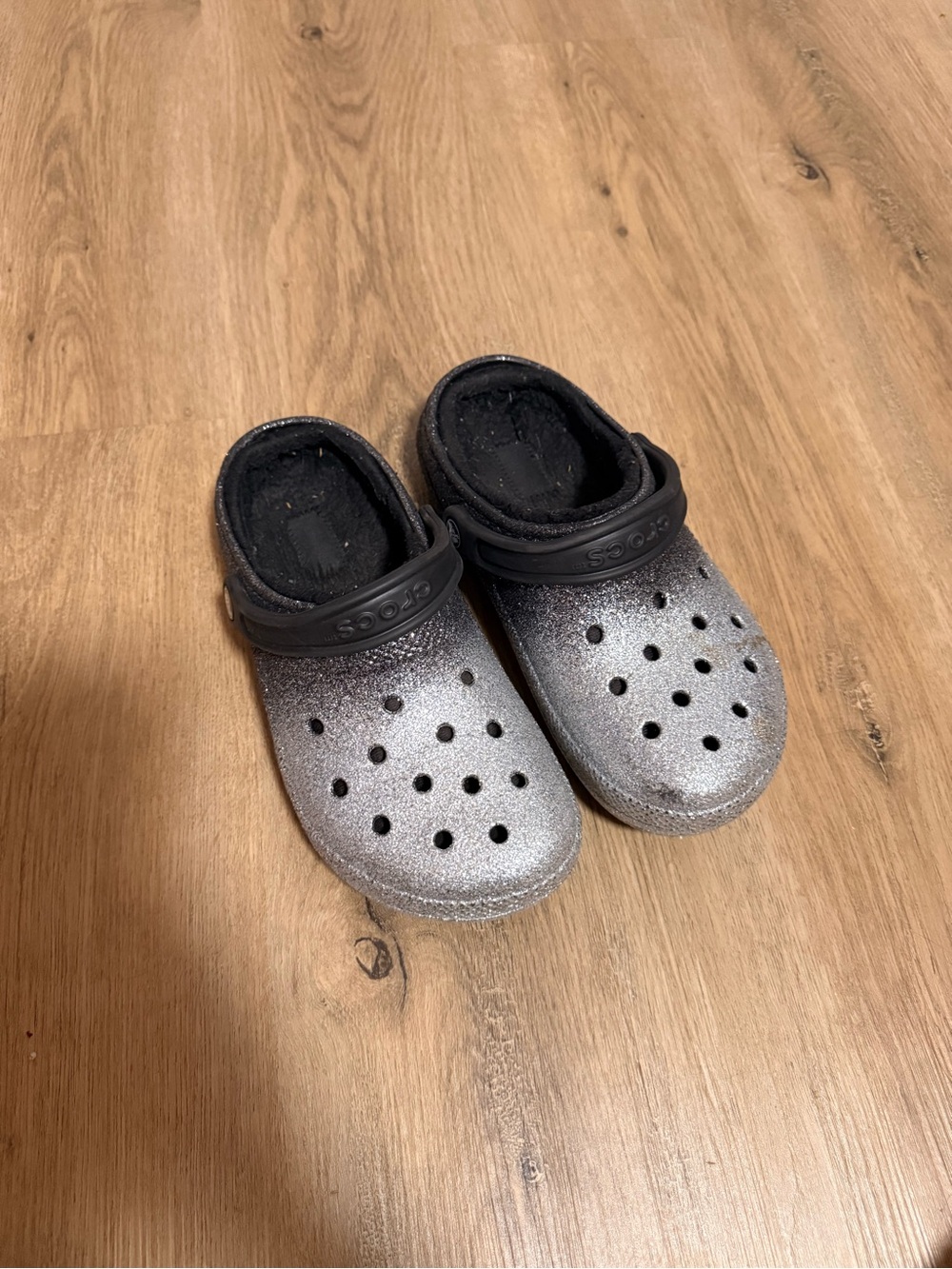 Sparkle Crocks - Black & Silver